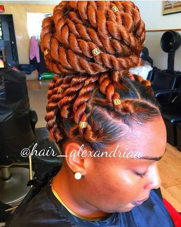 Brunette Jumbo Havana Twist Updo