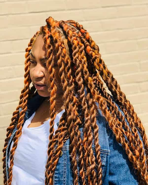 Orange Jumbo Havana Twist