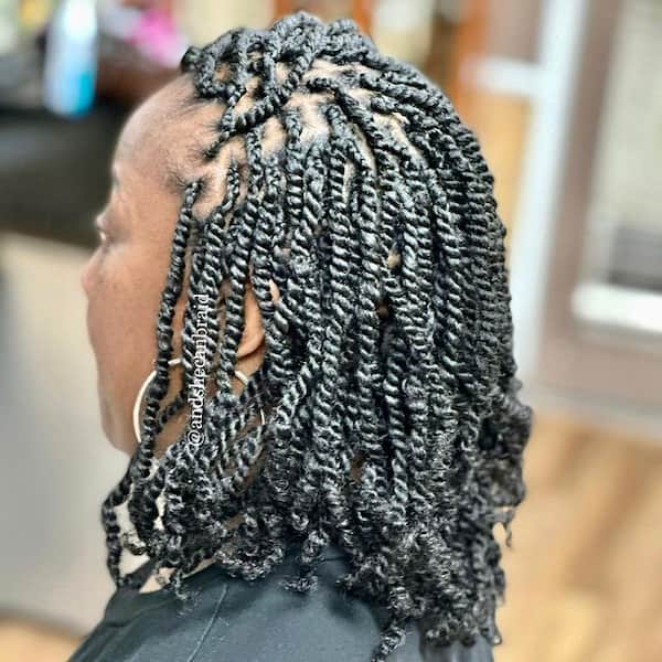 Two Strand Twist with Curls