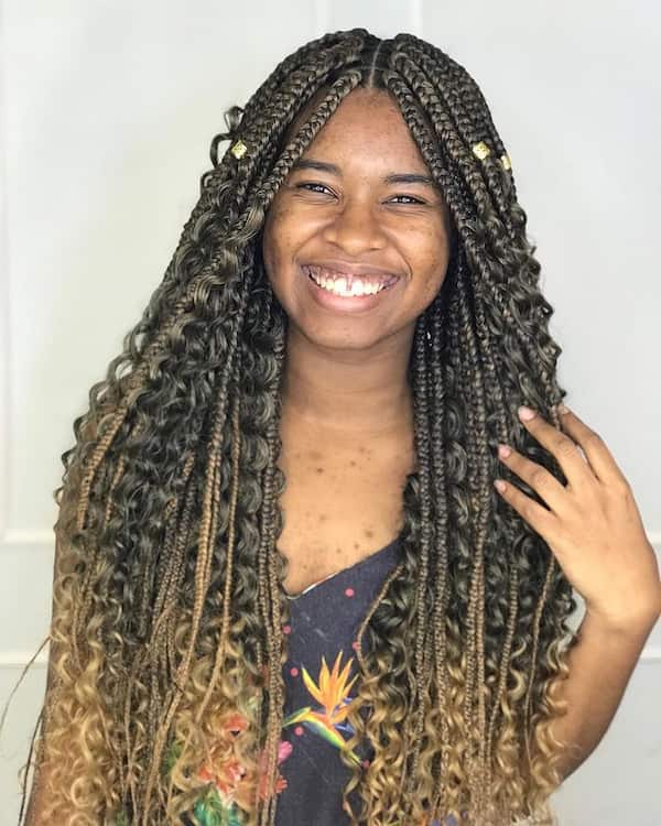 Classic Box Goddess Braids with Color