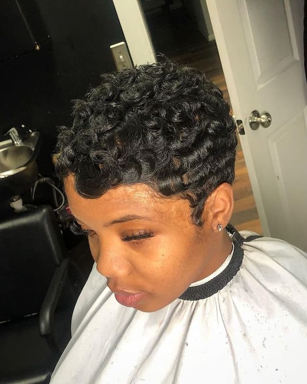Classic Formal Pixie Haircut with Curls