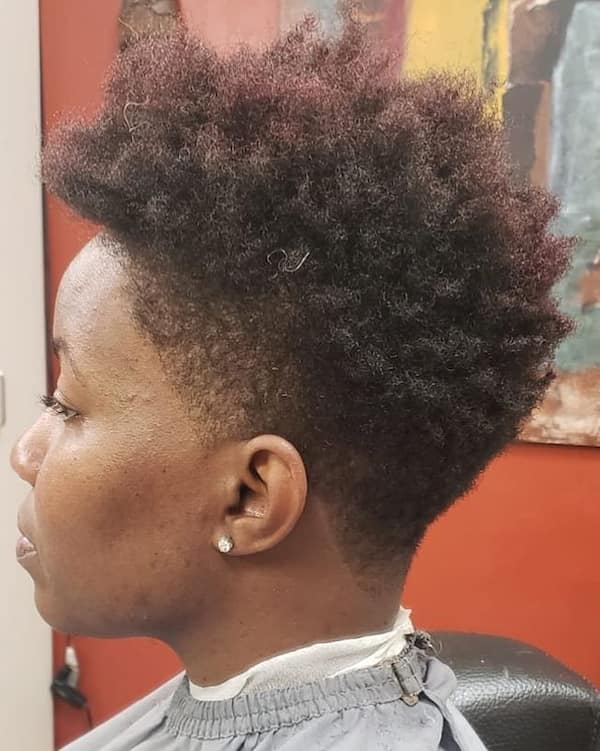 Haircut with Messy Natural Coils