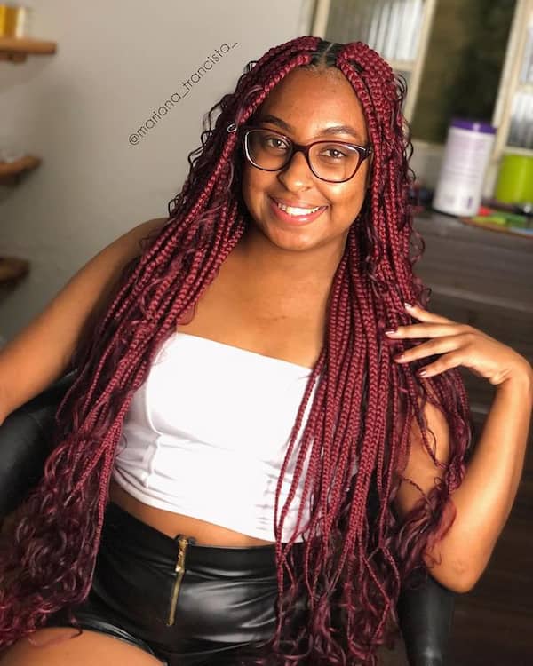 16 Admirable Goddess Braids with Color You Should Try