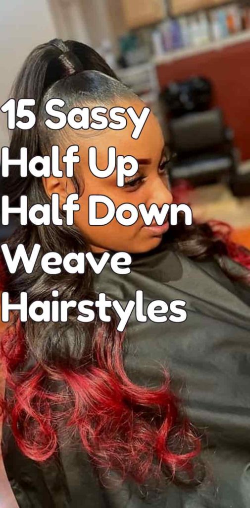 half up half down quick weave hairstyles