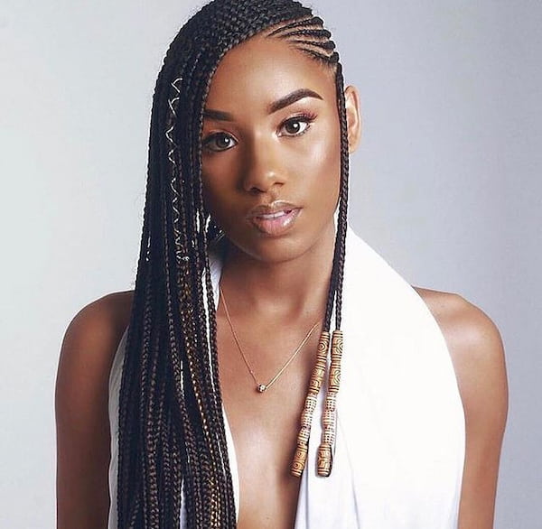 Freestyle Cornrow Braids with Beads