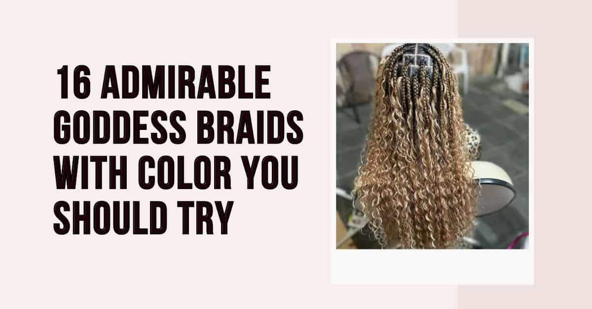 admirable goddess braids with color