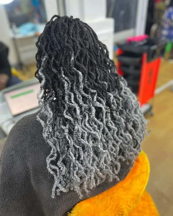 Black and Blonde Shoulder-Length Dreadlocks