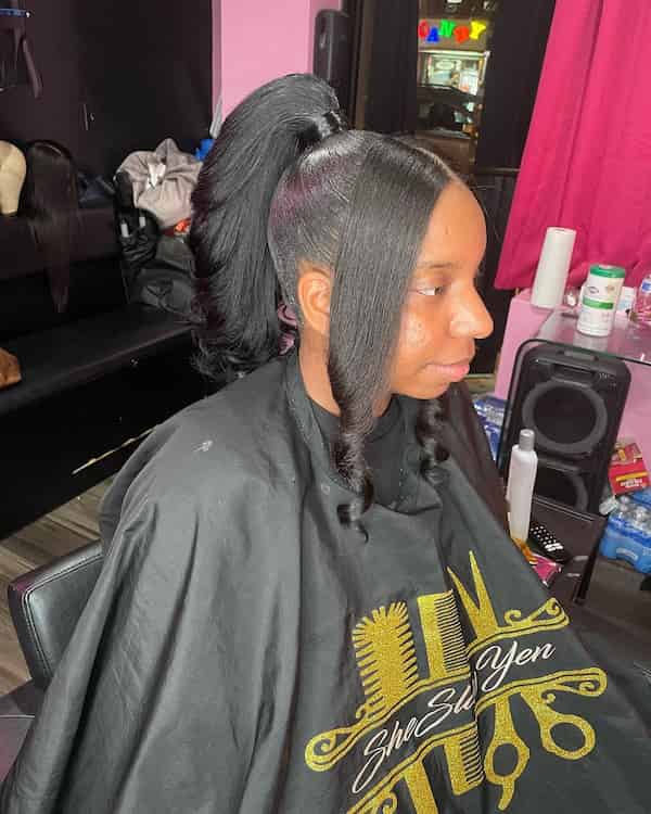 Ponytail with Bangs for Black Girls