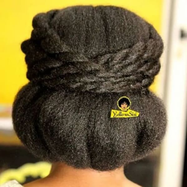 All-Back Bun with Wrapped Two-Strand Twists