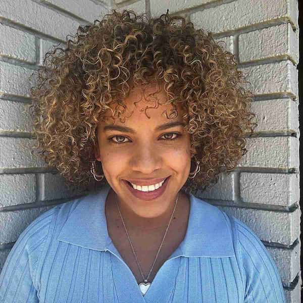 Corkscrew Curly Haircut for Black Women