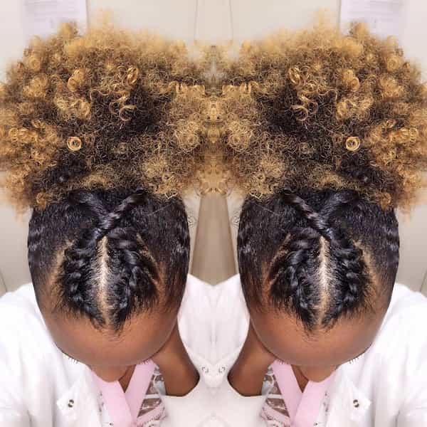 Crossed Twists and Afro Puff Pony