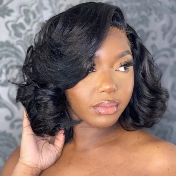 Curly Bob Glueless Weave