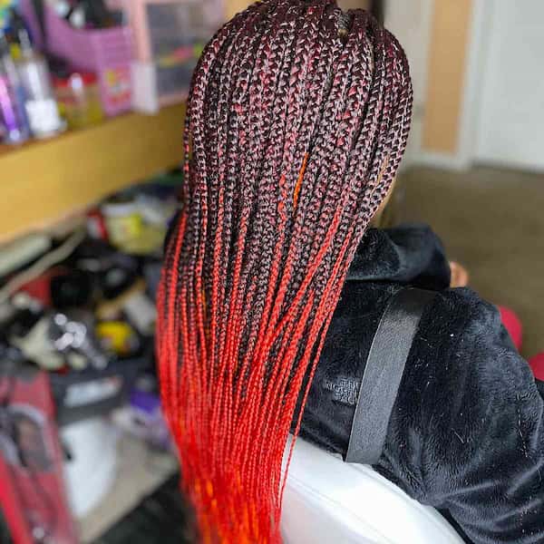 Dark to Light Red Ombre