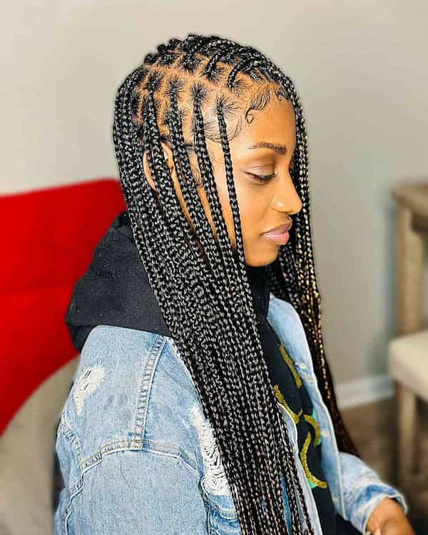 20 Best Long Box Braids Hairstyles That Look Beautiful