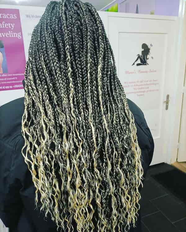 Faded Grey Mixed Braids