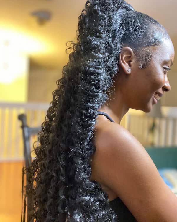 Fish Tail Braids with Deep Waves