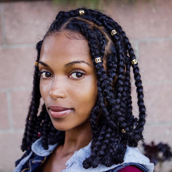Large Braids With Hair Pins