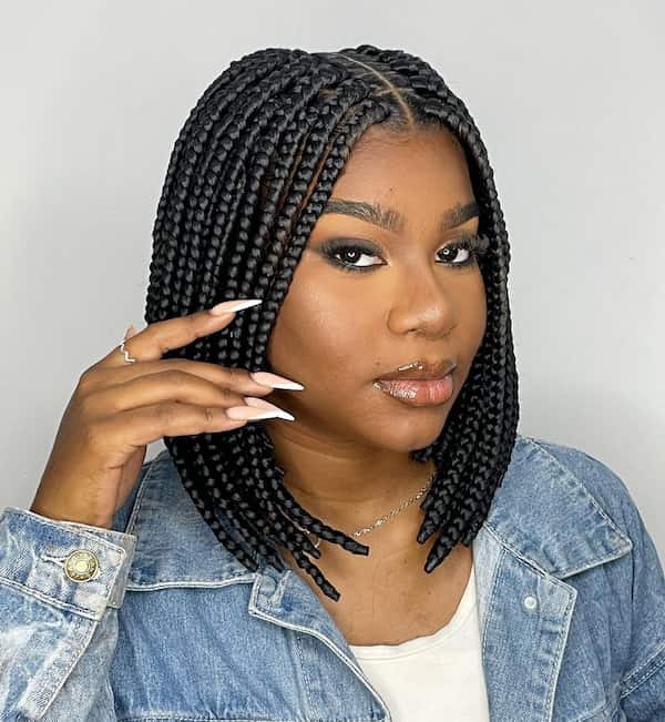 18 Short Box Braids Styles To Try Right Now