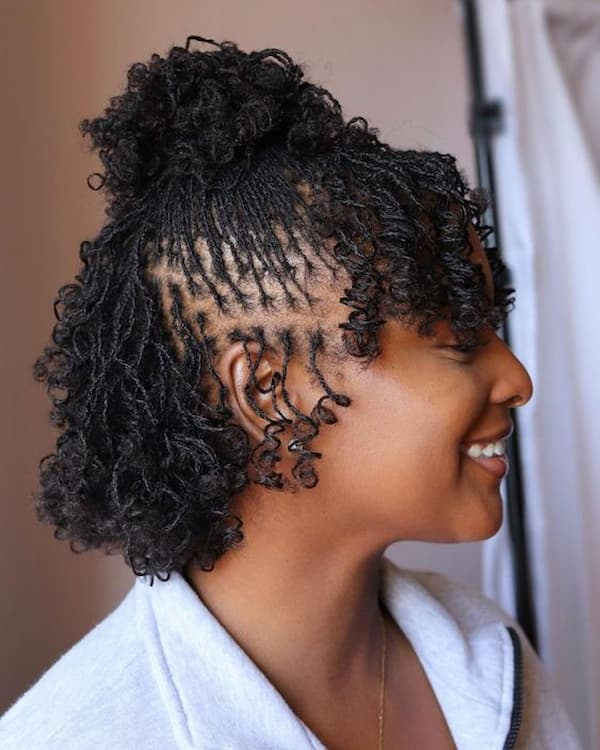 Micro Locs And Asymmetrical Ombre Style