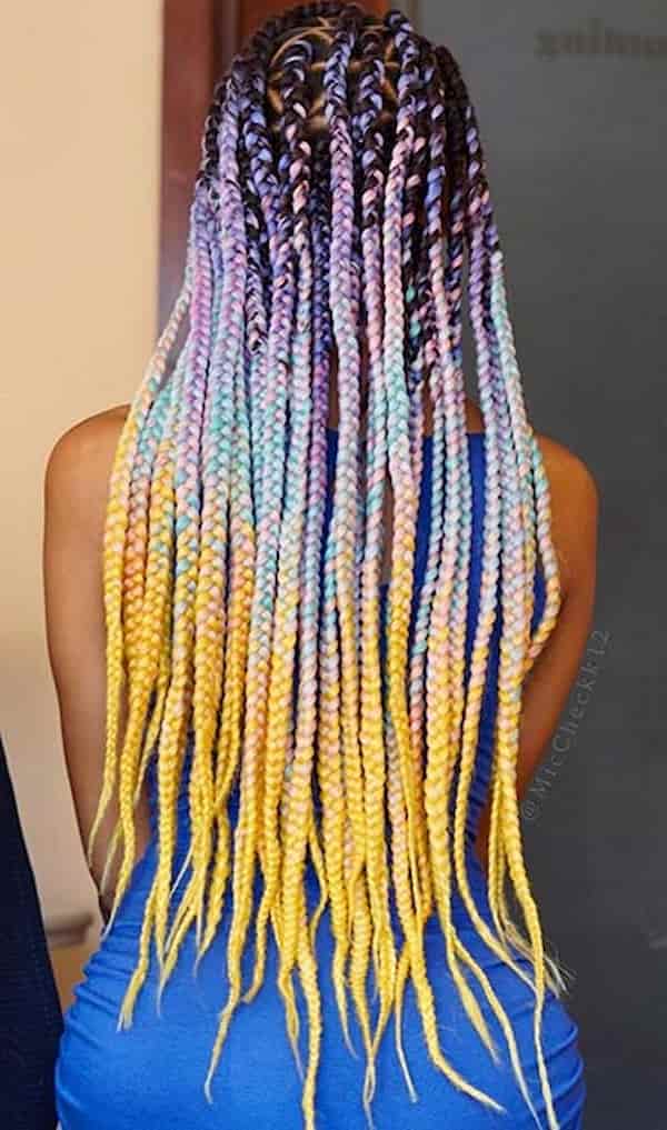 Multicolor Triangle Part Braids