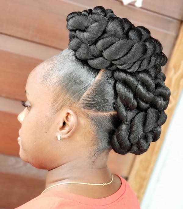 Neat Twisted Black Hair Updo