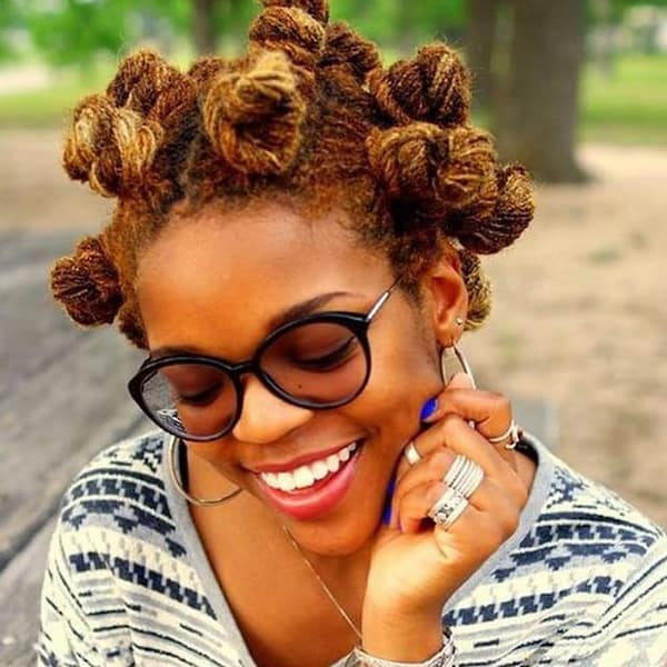 Sisterlocks into Bantu Knots