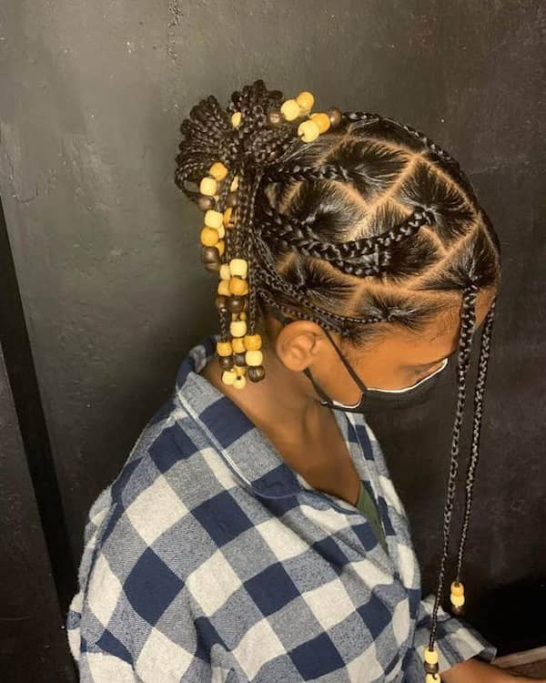 Slicked High Ponytail Braids
