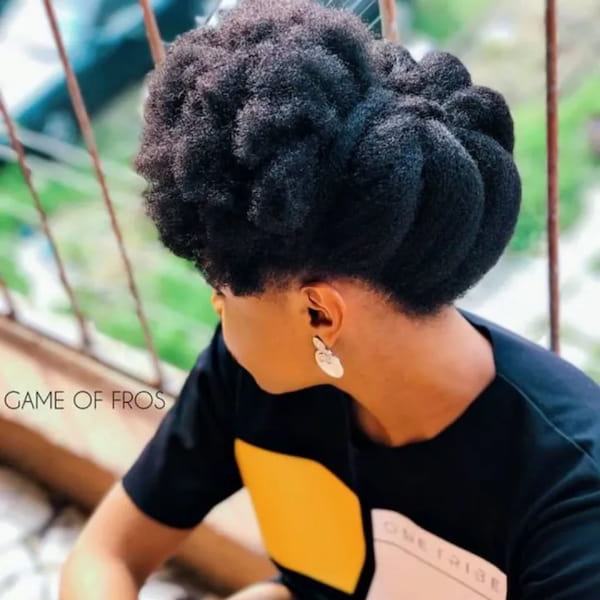 Updo on Thick 4c Hair