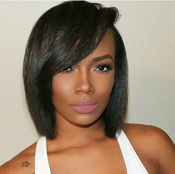 Black Flat Iron Hairstyle