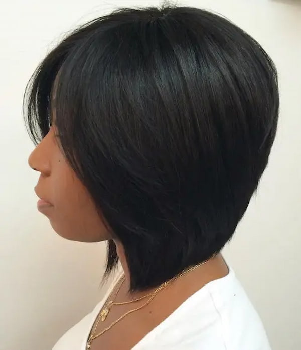 long layered bob hairstyles black women