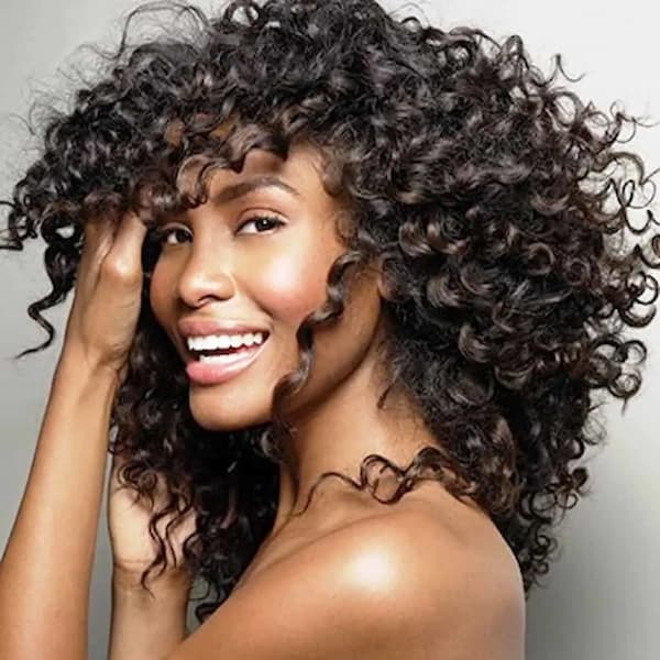 Curly Hairstyle for Black Women with Thick Hair