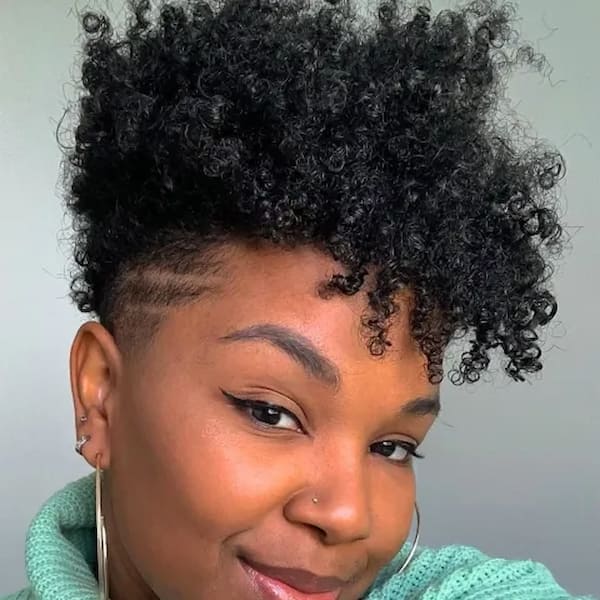 Cute Curly Tapered Haircut