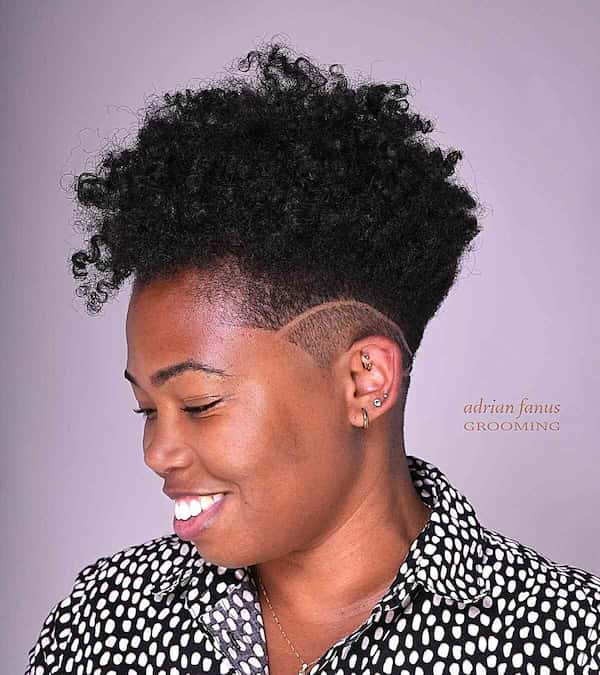 Edgy Faux Hawk and Natural Tapered Hairstyle