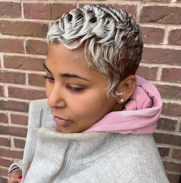 Extra-Short Bleached Hairstyle