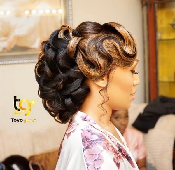 Finger Wave Updo With Tendrils