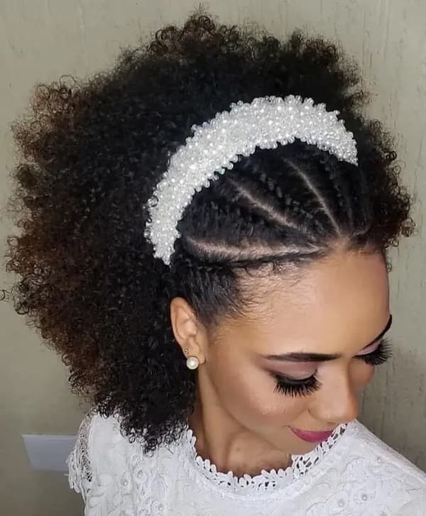 Natural Pulled Back Tight Curls