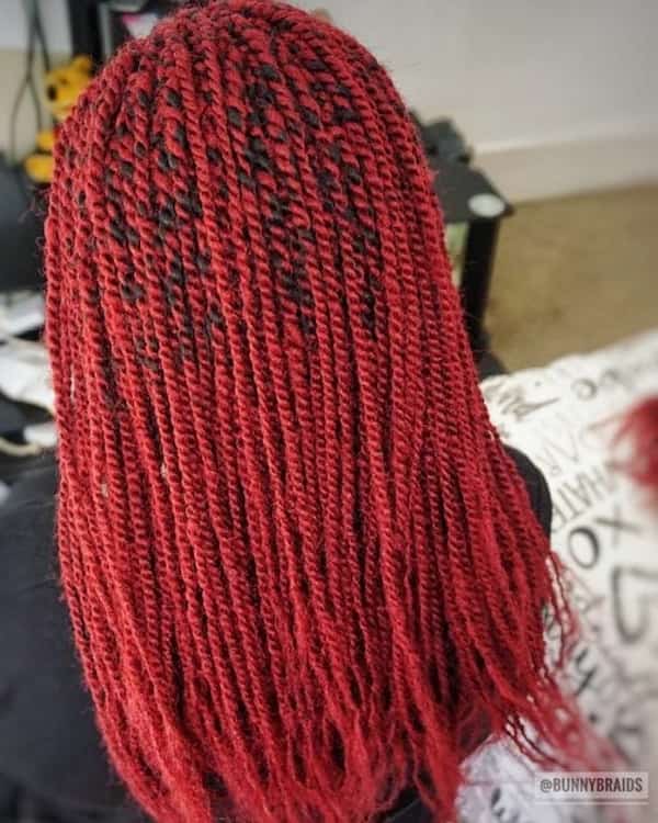 Senegalese Twist with Red Hair