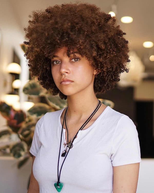 Short Natural Afro for African-American Women