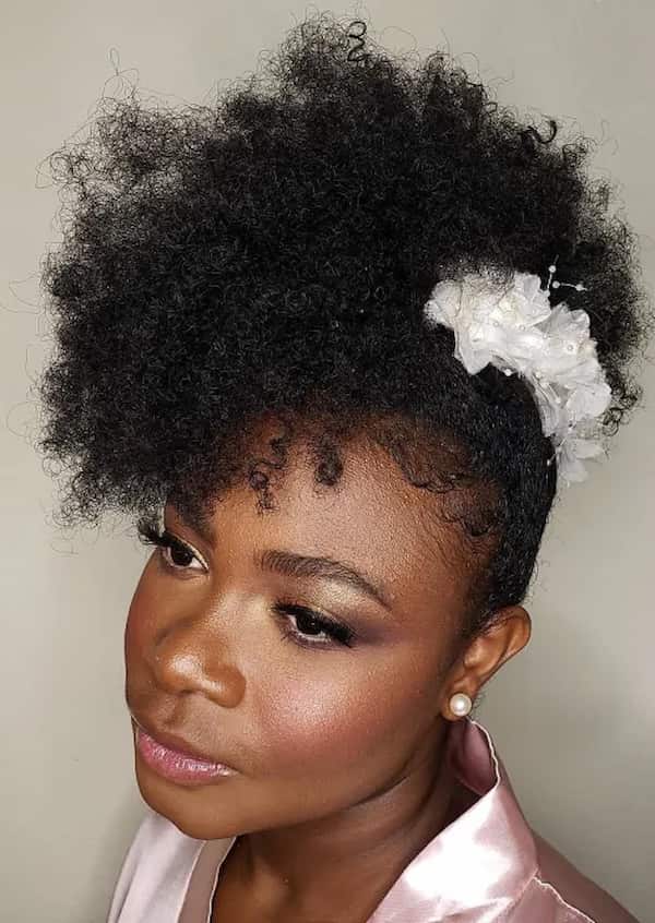 Side Afro Puff