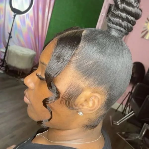 Top Knot Sleek Ponytail