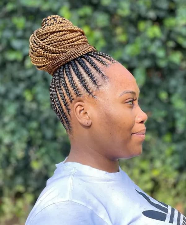 Traditional Braided Bun Updo