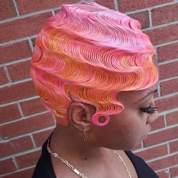 Two-Toned Finger Waves Hairstyle