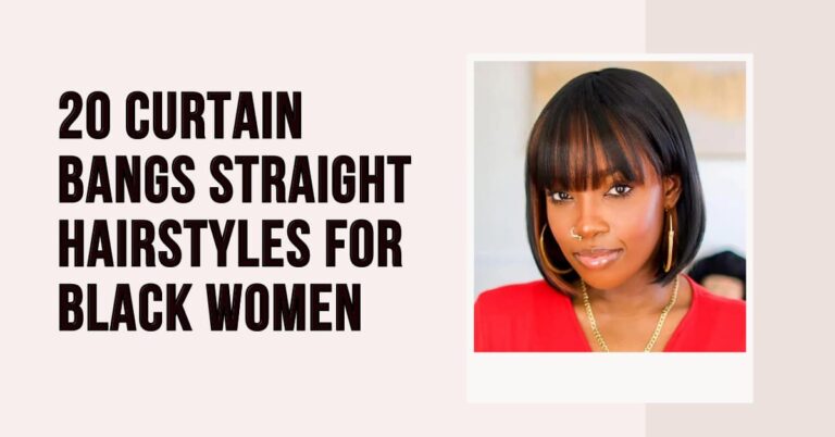 20 Curtain Bangs Straight Hairstyles for Black Women