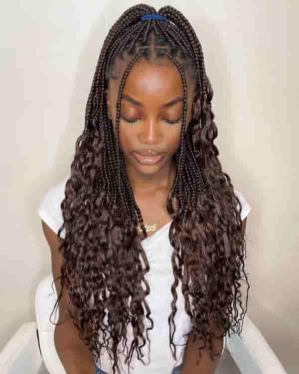 31 Braids With Curls Hairstyles for Black Women