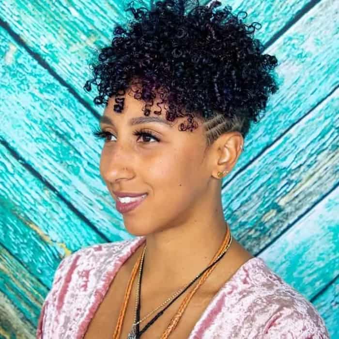 Curly Tapered Pixie Cut