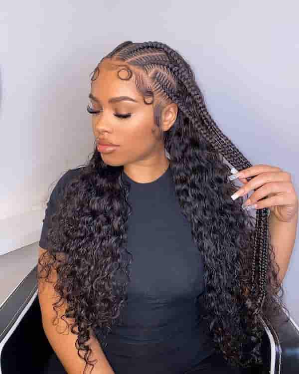 31 Braids With Curls Hairstyles for Black Women