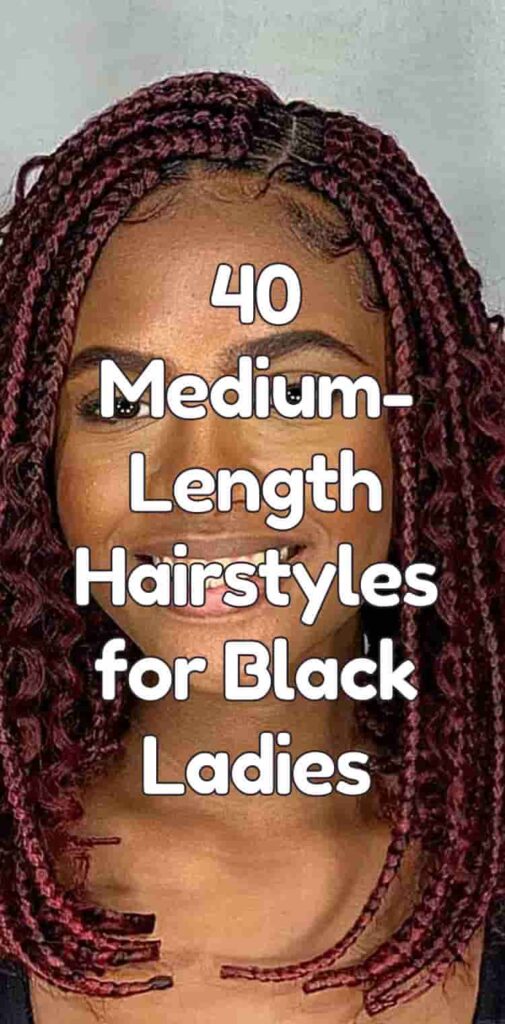 Medium-Length Hairstyles for Black Ladies