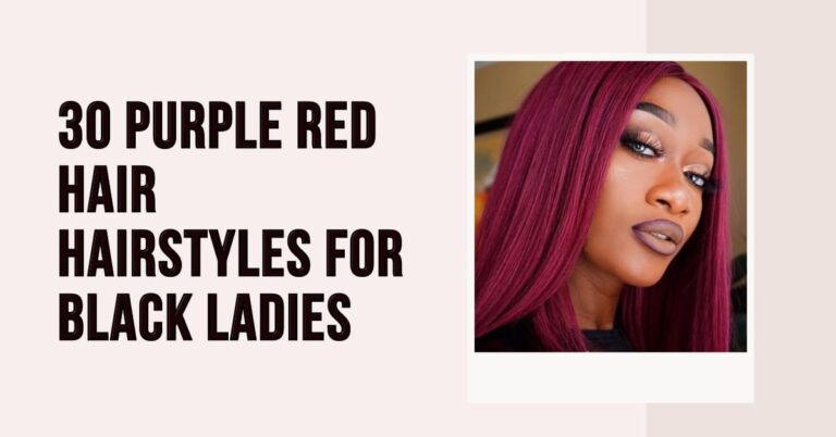 30 Purple Red Hair Hairstyles for Black Ladies