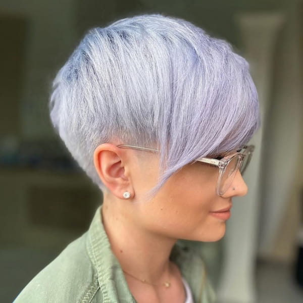 Light Purple Undercut Pixie