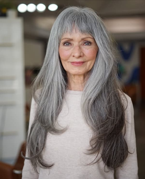 Wispy Bangs with Long Layers